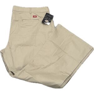 DICKIES Women's FLEX Slim Fit‎ Bootcut Pants Khaki Tan Size 24R NWT